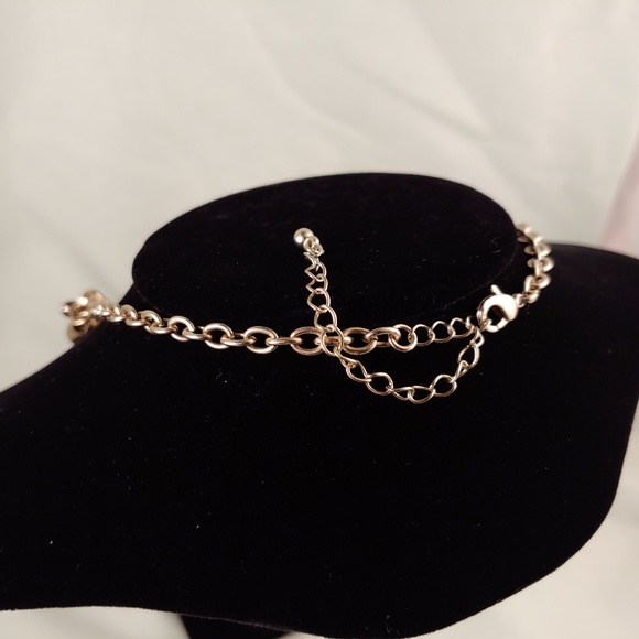 Gold and Silver Metal Braid Weave Necklace Weave Braided 5 Strands 24"-27" - Picture 4 of 7